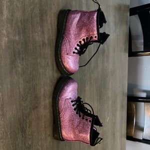 Pink glitter doc martens toddler girl size 10